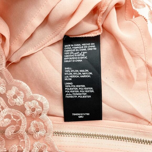 Bebe Orange Lace Scallop Hem Crop Top Women's Size 0‎ - Picture 5 of 5